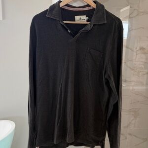 The Normal Brand Men's Long-Sleeve Polo - Black